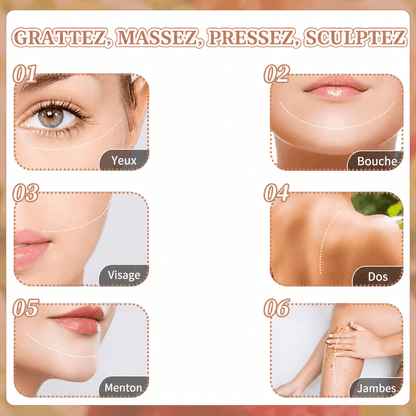 Gua Sha Argent - Effet Froid et Lifté Naturel