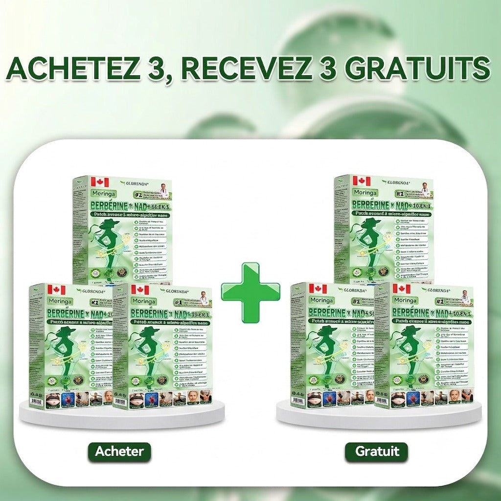 Patch Microneedle Avancé Amelovi® Moringa- Berberine- NAD+ 10 en 1 Nano 🇨🇦