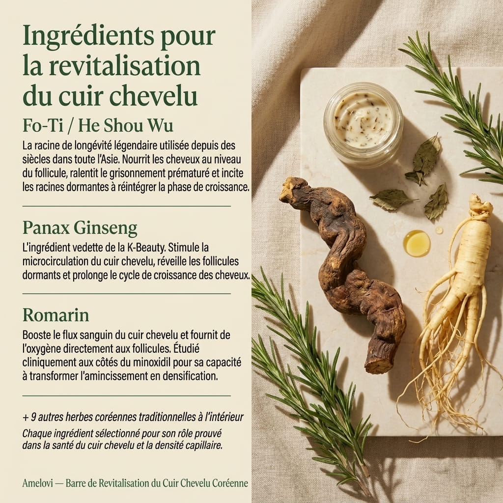 Amelovi® Pain Coréen de Réveil du Cuir Chevelu
